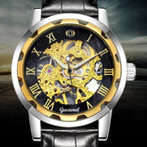 Steel Strip Hollow Gold Manual Mechanical Watch - Show Gadgets